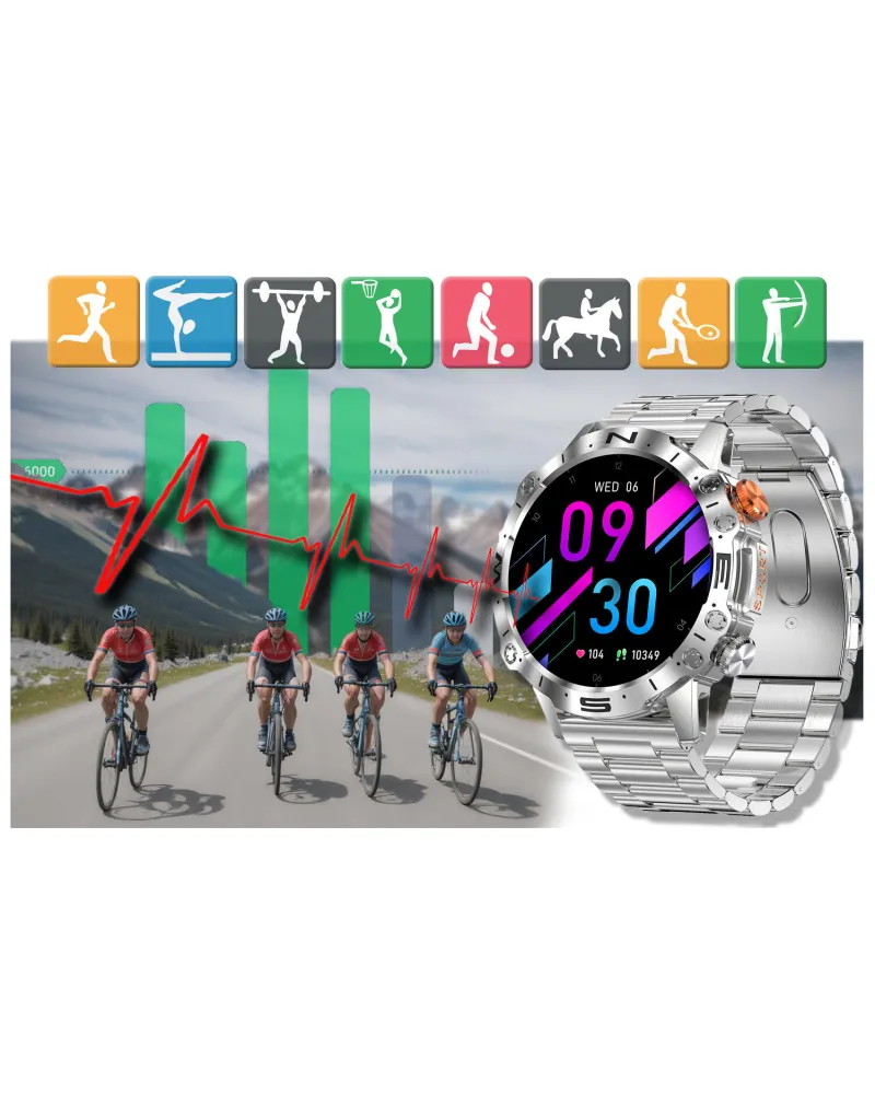 SMARTWATCH MĘSKI GRAVITY GT20-2 - AMOLED, DODATKOWY PASEK (sg024b) SMARTWATCH MĘSKI GRAVITY GT20-2 - AMOLED, DODATKOWY PASEK (sg024b)