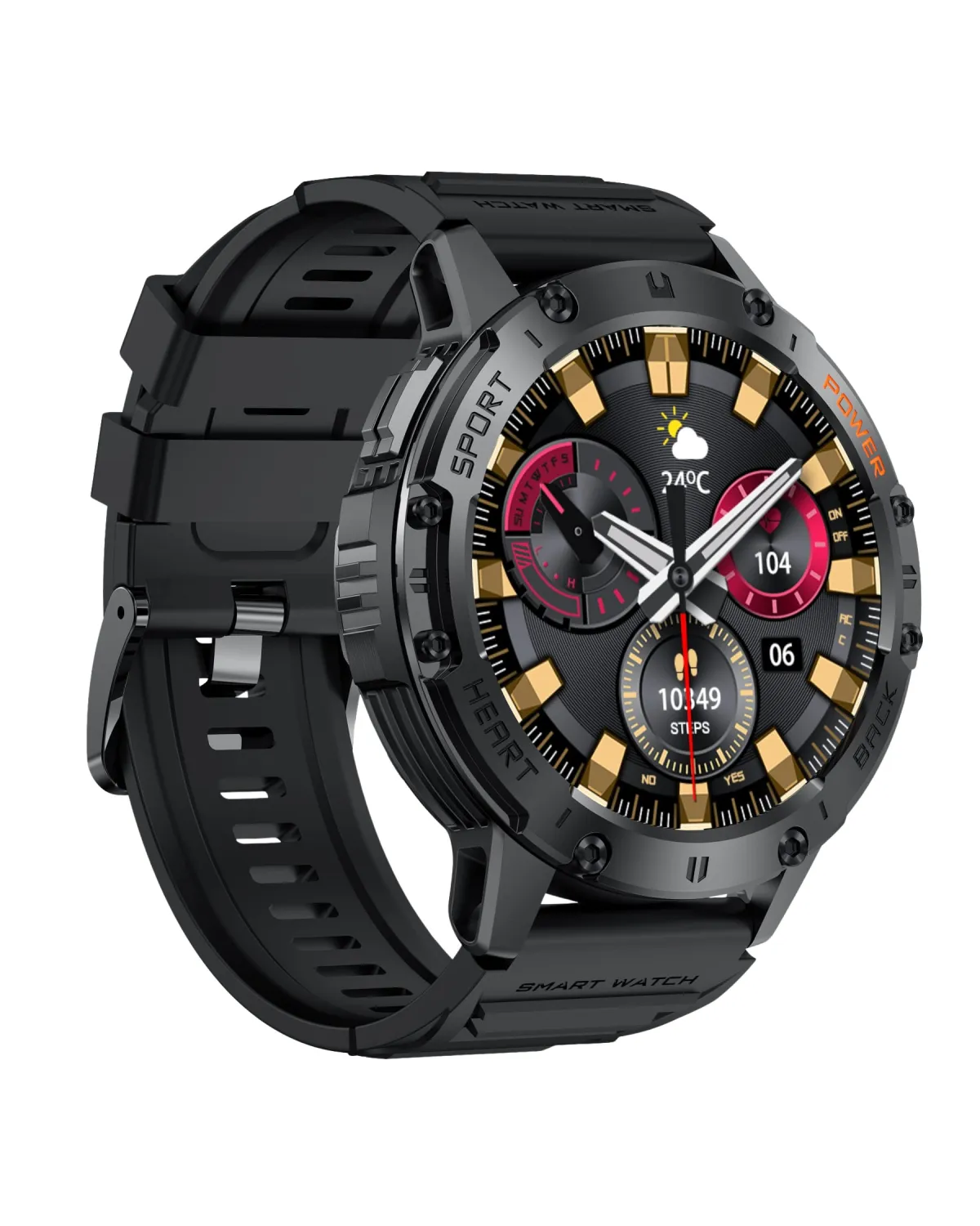 SMARTWATCH MĘSKI GRAVITY GT22-1 - AMOLED, DODATKOWY PASEK (sg030a)