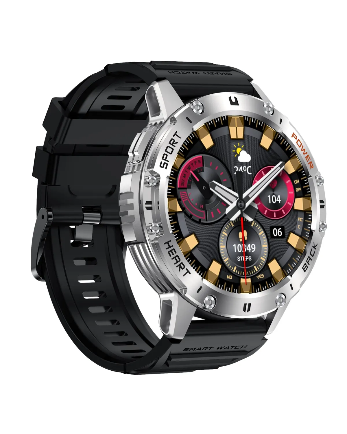 SMARTWATCH MĘSKI GRAVITY GT22-2 - AMOLED, DODATKOWY PASEK (sg030b)