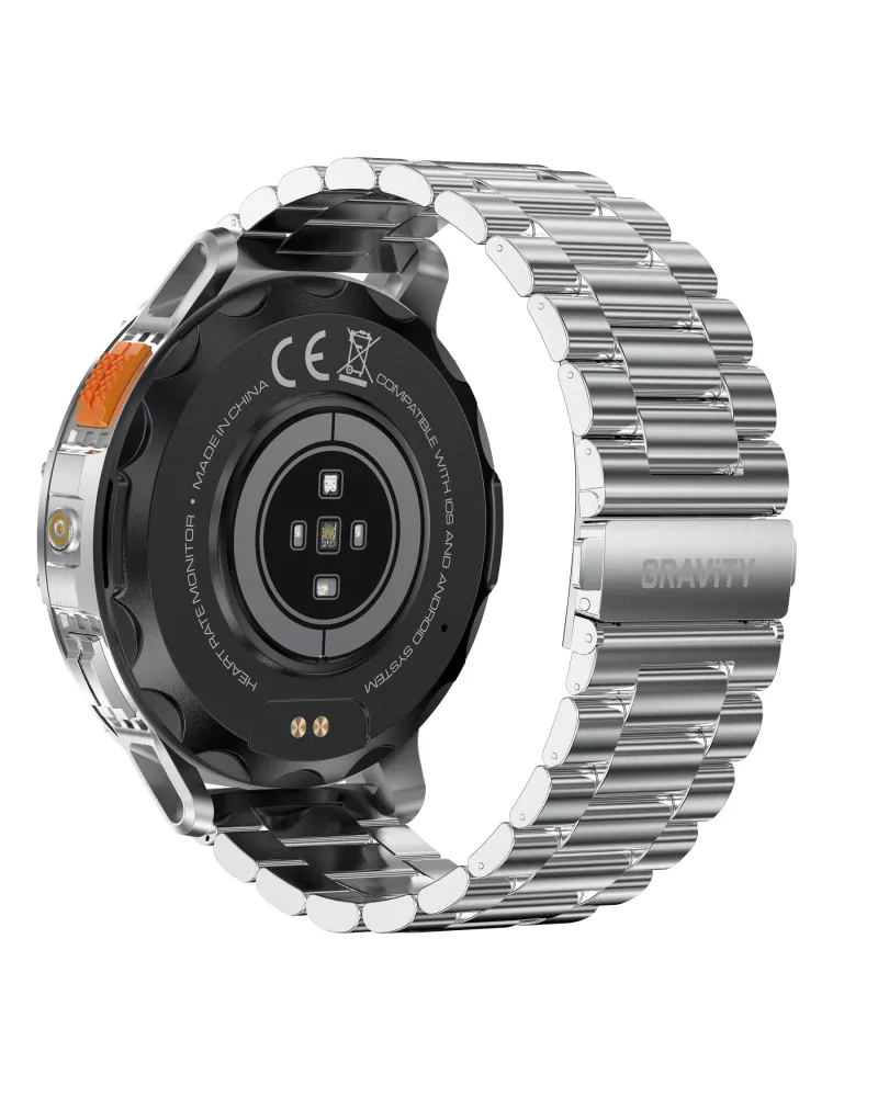 SMARTWATCH MĘSKI GRAVITY GT22-2 - AMOLED, DODATKOWY PASEK (sg030b)
