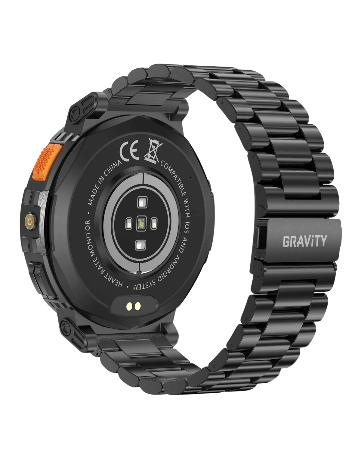 SMARTWATCH MĘSKI GRAVITY GT23-1 - LATARKA, DODATKOWY PASEK  (sg031a)