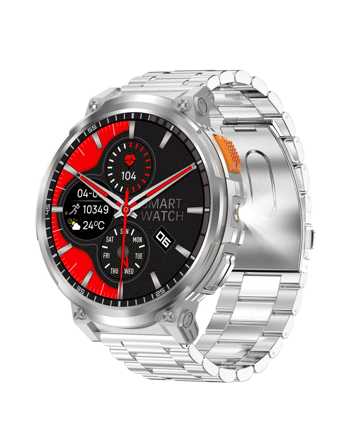 SMARTWATCH MĘSKI GRAVITY GT23-2 - LATARKA, DODATKOWY PASEK  (sg031b)