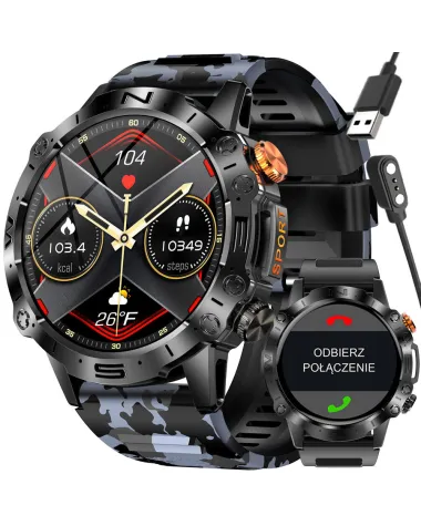 SMARTWATCH MĘSKI GRAVITY GT20-5 - AMOLED, DODATKOWY PASEK (sg024e)