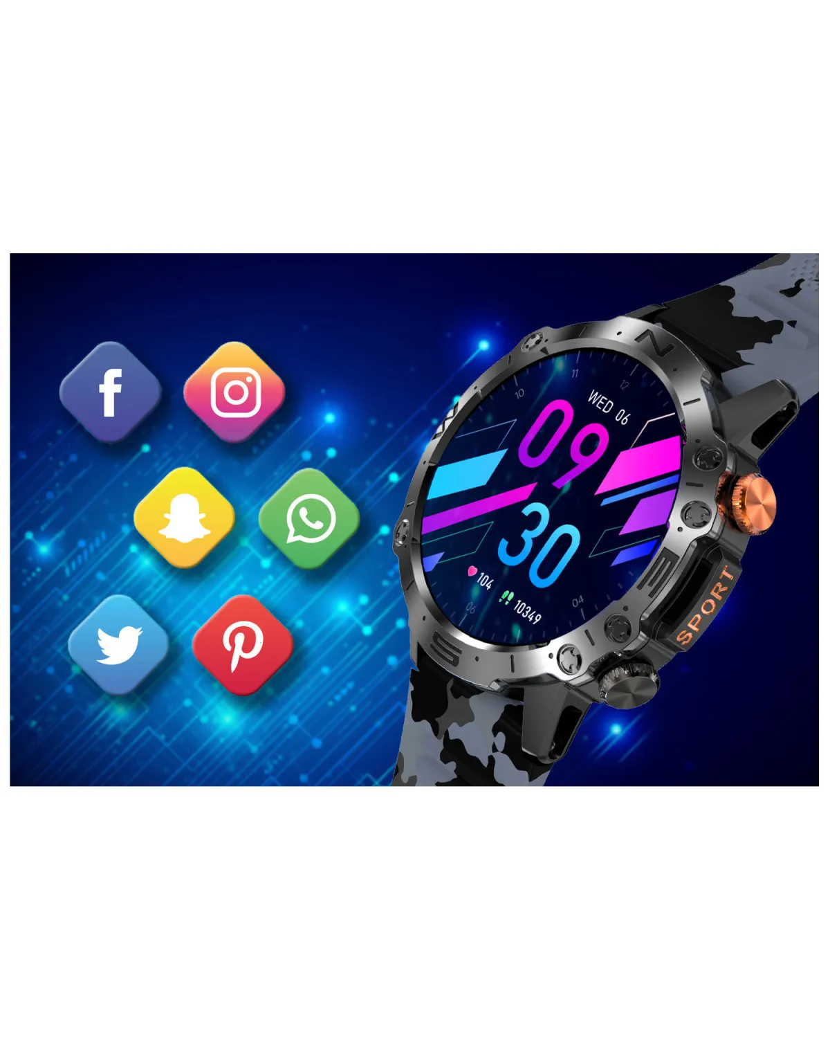SMARTWATCH MĘSKI GRAVITY GT20-5 - AMOLED, DODATKOWY PASEK (sg024e)