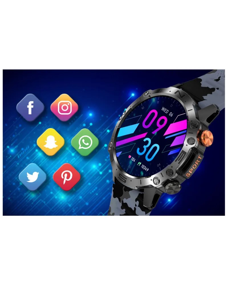 SMARTWATCH MĘSKI GRAVITY GT20-5 - AMOLED, DODATKOWY PASEK (sg024e)