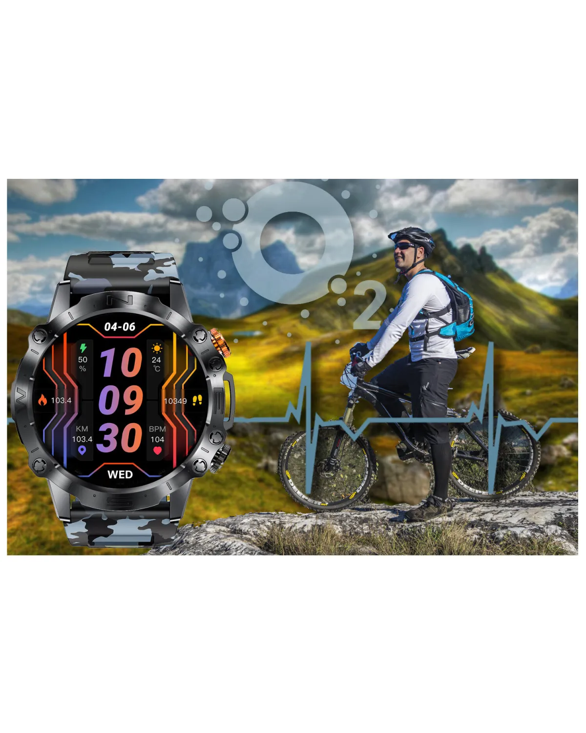 SMARTWATCH MĘSKI GRAVITY GT20-5 - AMOLED, DODATKOWY PASEK (sg024e)
