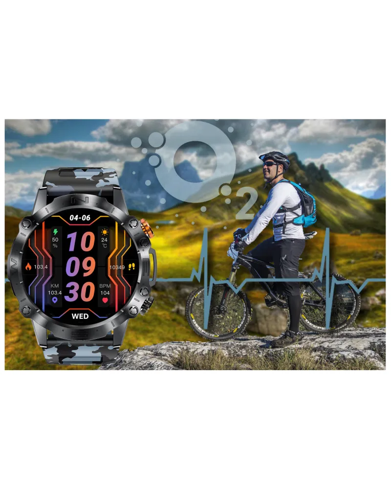 SMARTWATCH MĘSKI GRAVITY GT20-5 - AMOLED, DODATKOWY PASEK (sg024e)