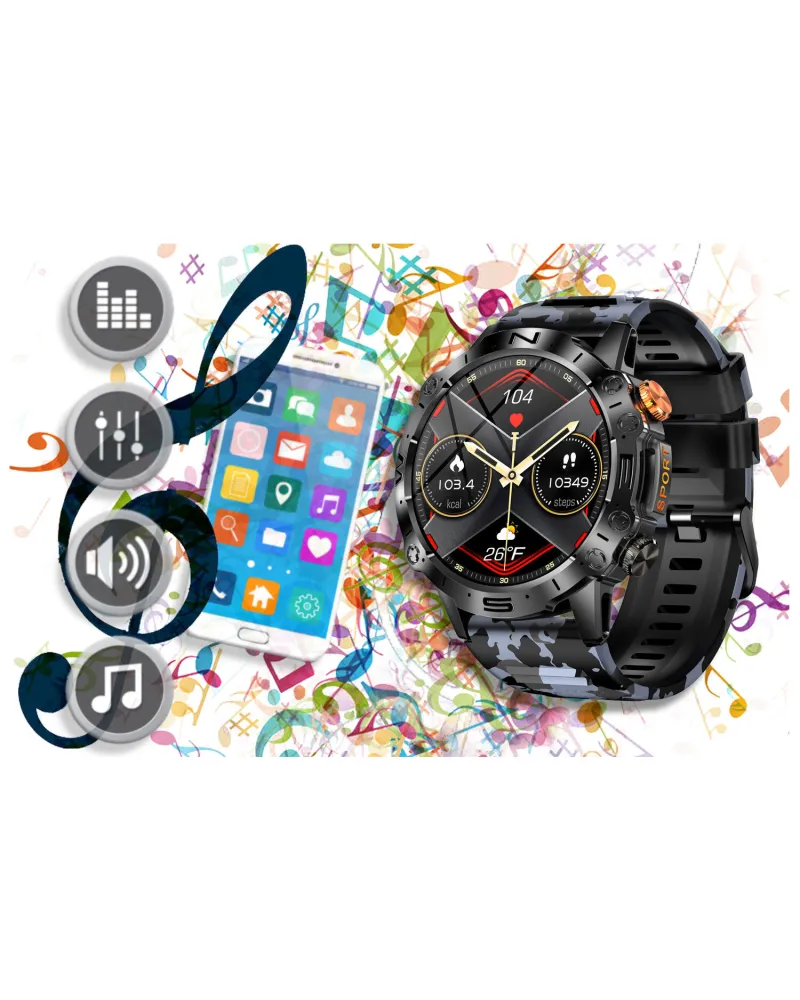 SMARTWATCH MĘSKI GRAVITY GT20-5 - AMOLED, DODATKOWY PASEK (sg024e)