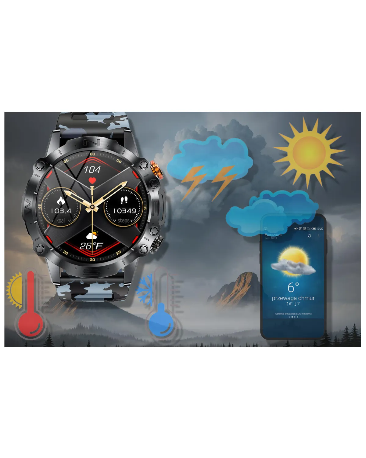 SMARTWATCH MĘSKI GRAVITY GT20-5 - AMOLED, DODATKOWY PASEK (sg024e)