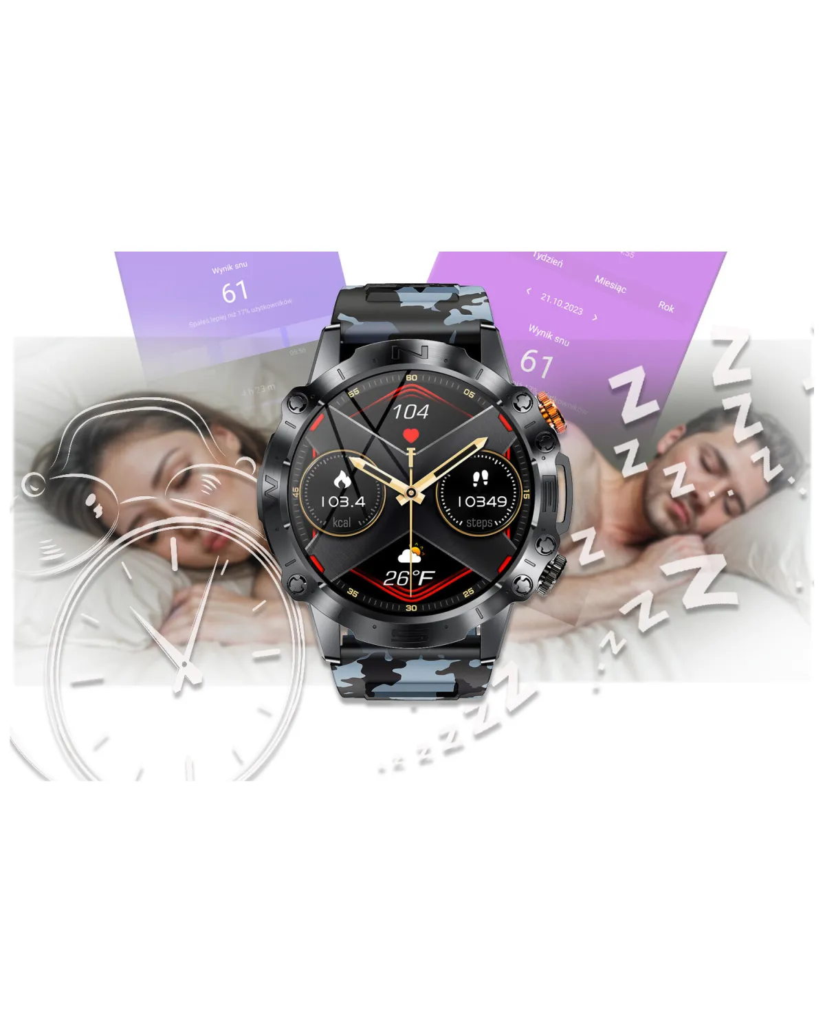 SMARTWATCH MĘSKI GRAVITY GT20-5 - AMOLED, DODATKOWY PASEK (sg024e)