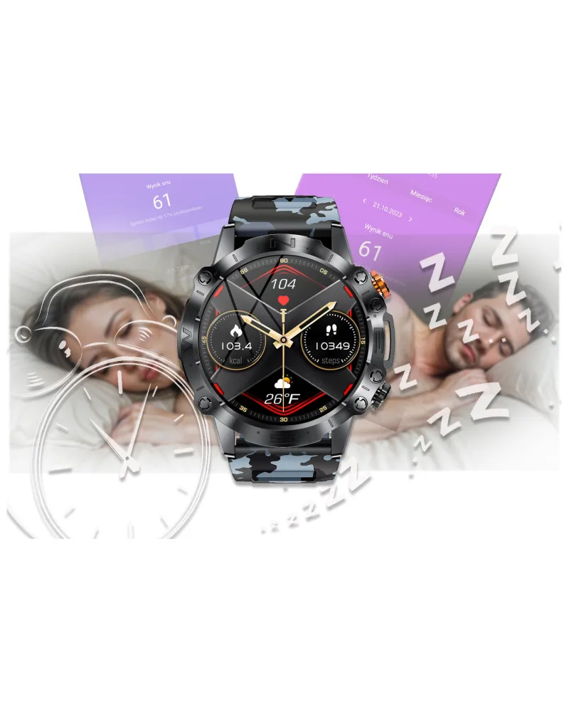 SMARTWATCH MĘSKI GRAVITY GT20-5 - AMOLED, DODATKOWY PASEK (sg024e)