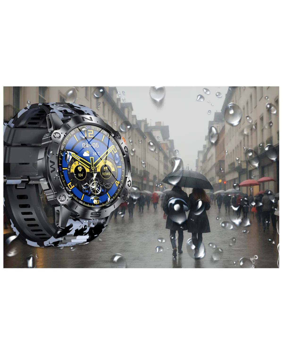 SMARTWATCH MĘSKI GRAVITY GT20-5 - AMOLED, DODATKOWY PASEK (sg024e)