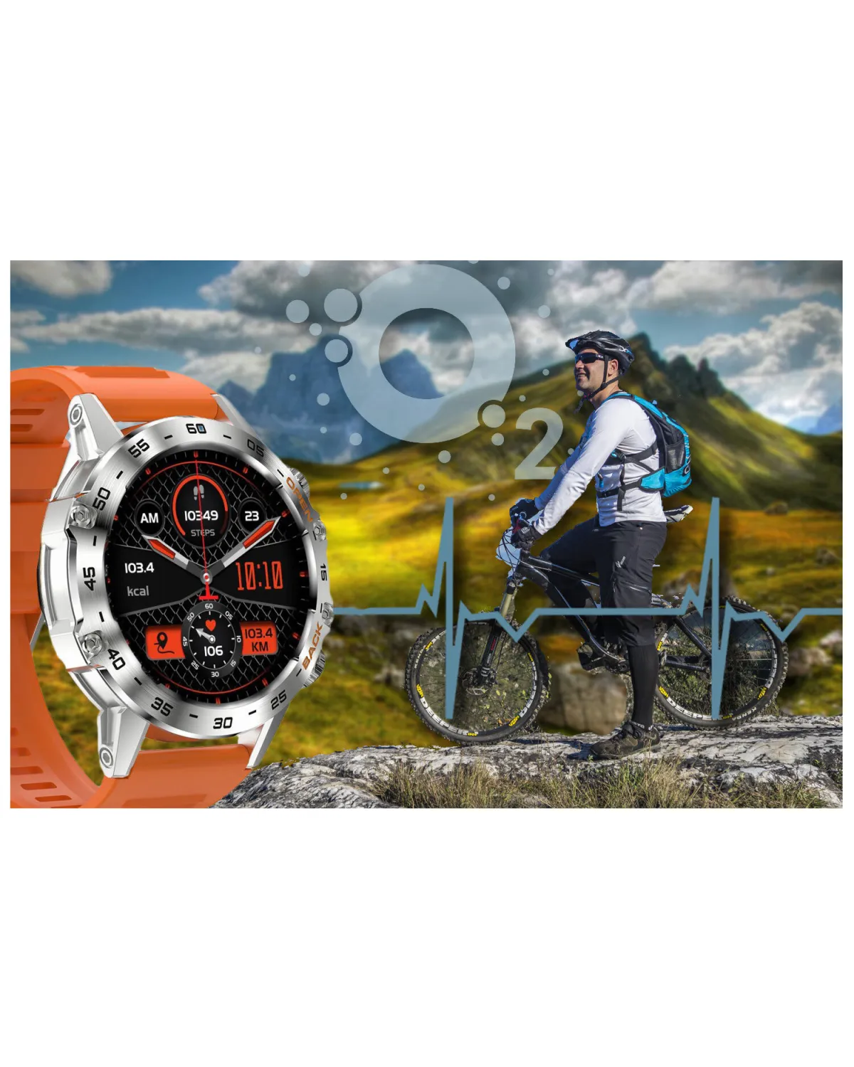 SMARTWATCH MĘSKI GRAVITY GT9-9- WYKONYWANIE POŁĄCZEŃ, CIŚNIENIOMIERZ (sg021i)