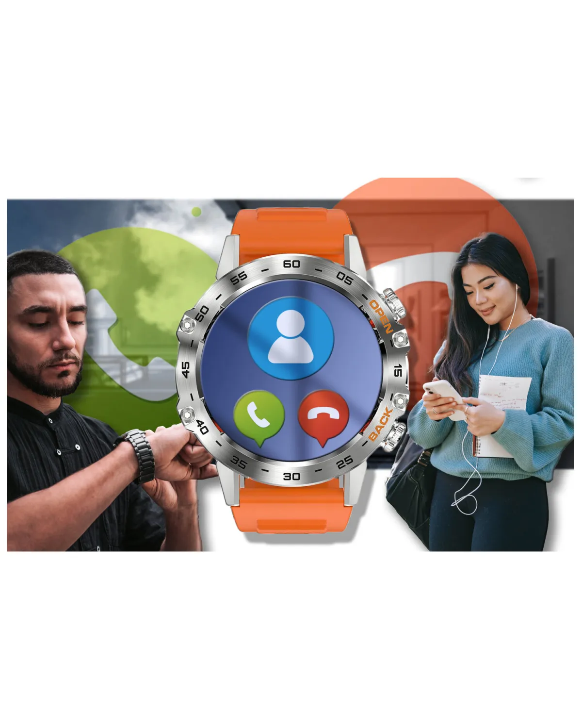SMARTWATCH MĘSKI GRAVITY GT9-9- WYKONYWANIE POŁĄCZEŃ, CIŚNIENIOMIERZ (sg021i)
