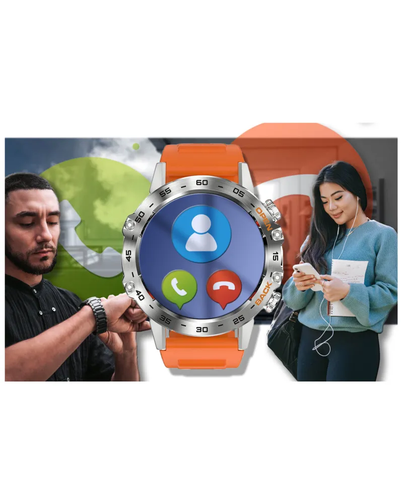 SMARTWATCH MĘSKI GRAVITY GT9-9- WYKONYWANIE POŁĄCZEŃ, CIŚNIENIOMIERZ (sg021i)