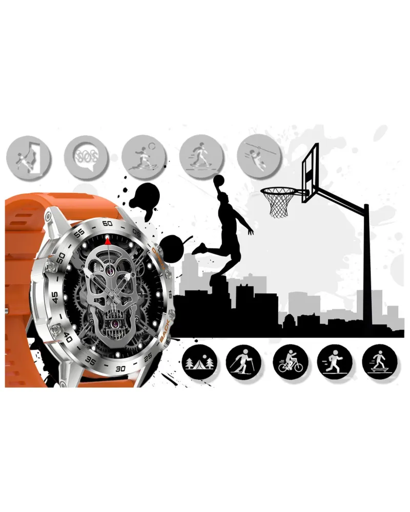 SMARTWATCH MĘSKI GRAVITY GT9-9- WYKONYWANIE POŁĄCZEŃ, CIŚNIENIOMIERZ (sg021i)