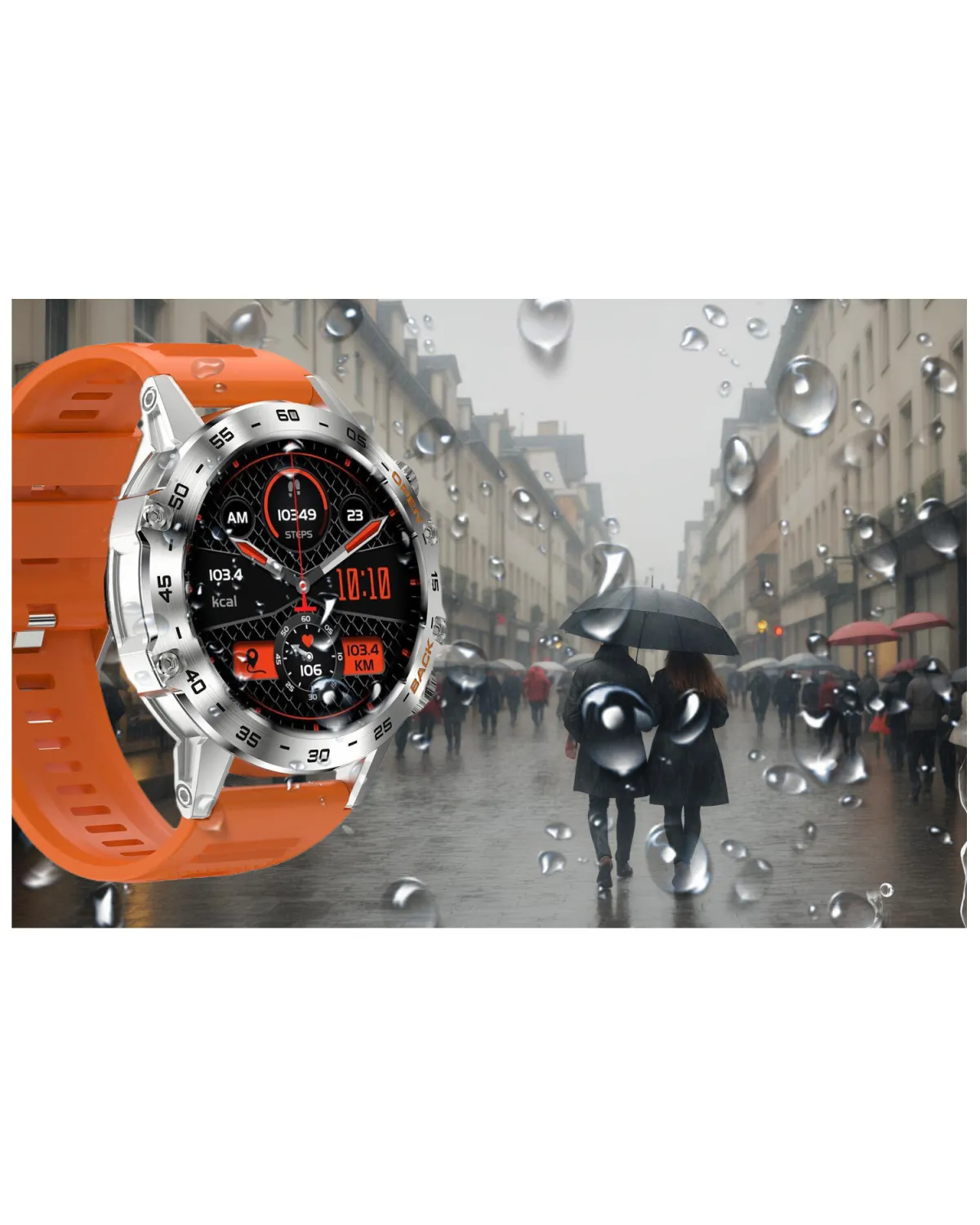 SMARTWATCH MĘSKI GRAVITY GT9-9- WYKONYWANIE POŁĄCZEŃ, CIŚNIENIOMIERZ (sg021i)