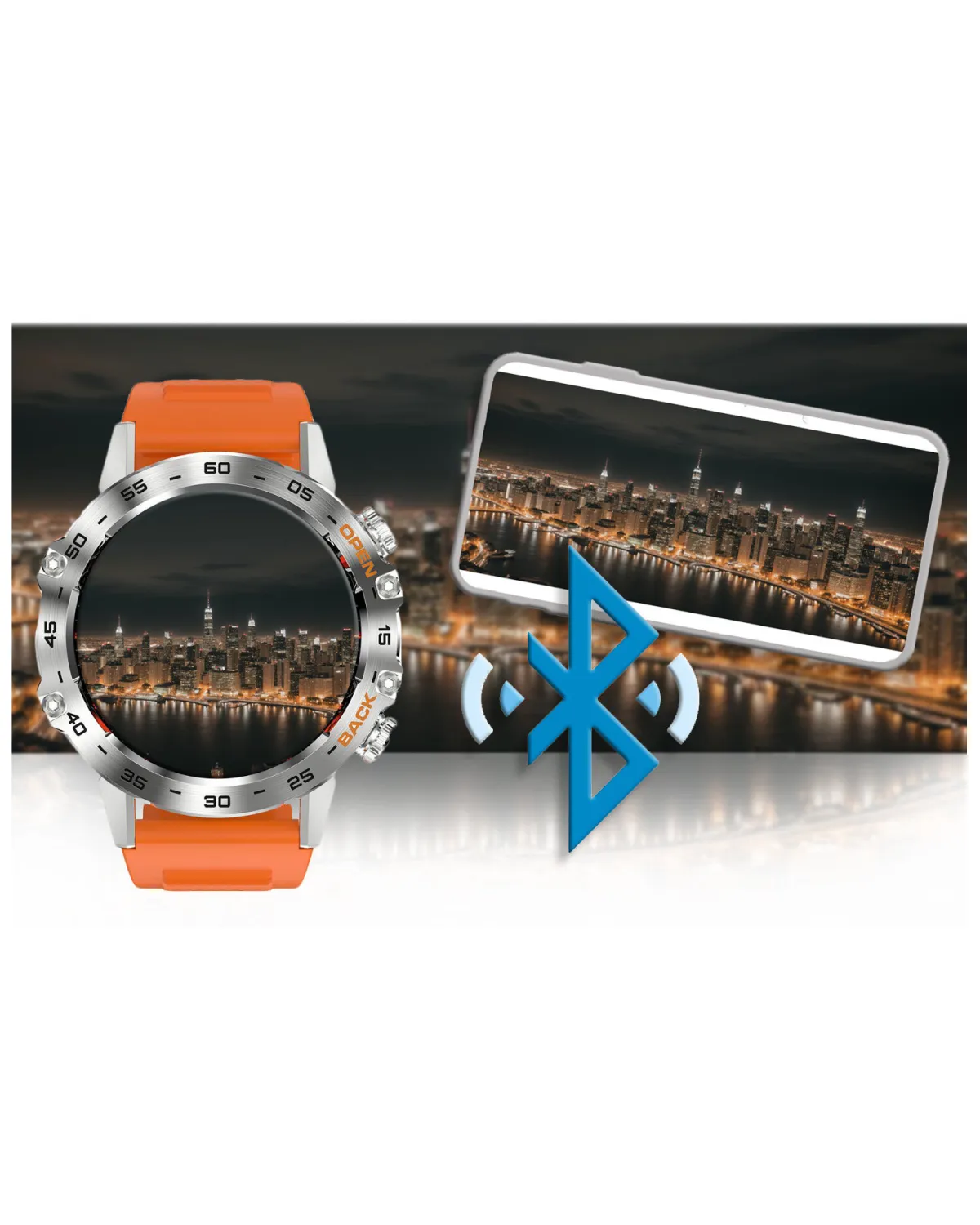 SMARTWATCH MĘSKI GRAVITY GT9-9- WYKONYWANIE POŁĄCZEŃ, CIŚNIENIOMIERZ (sg021i)