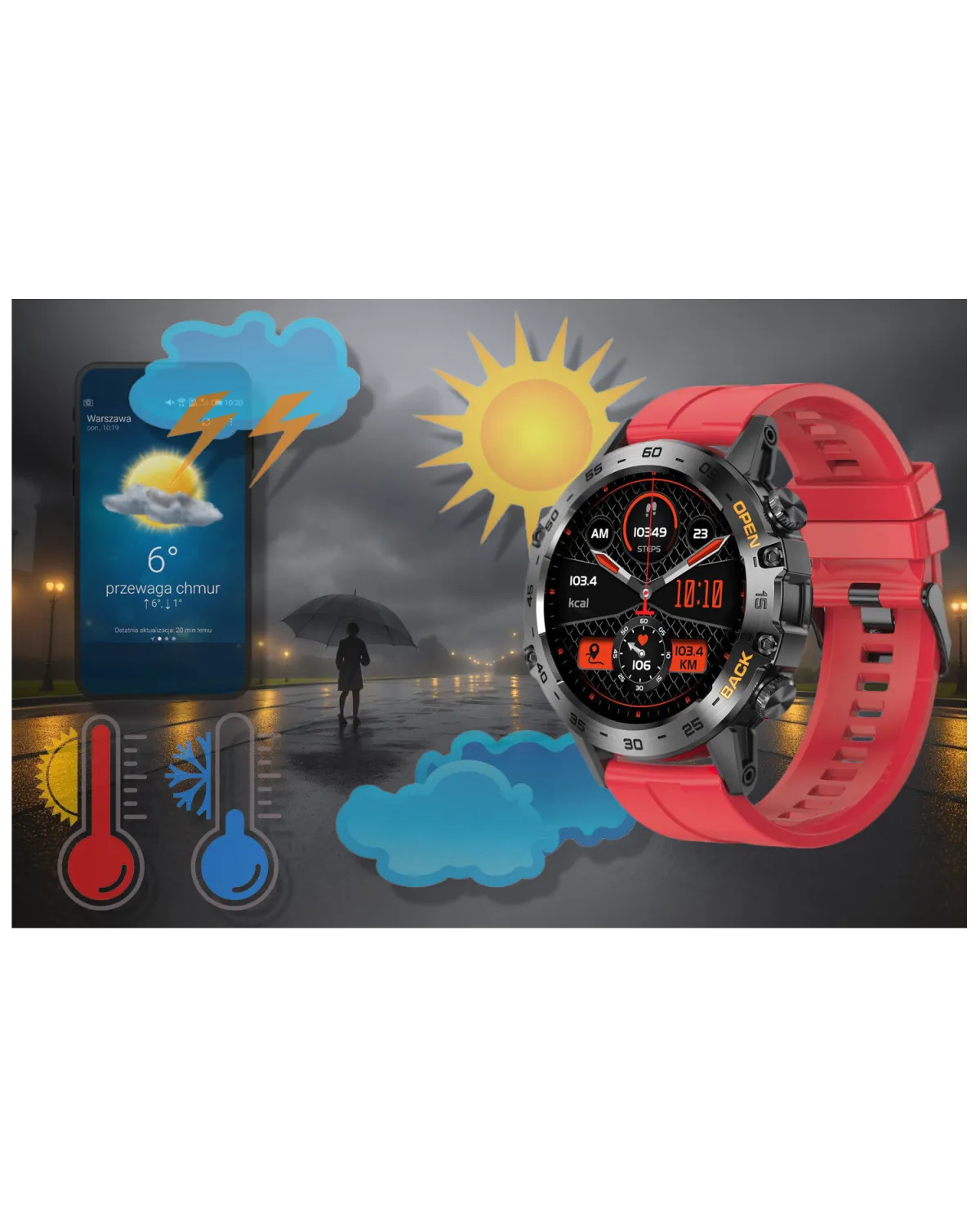 SMARTWATCH MĘSKI GRAVITY GT9-11 - WYKONYWANIE POŁĄCZEŃ, CIŚNIENIOMIERZ (sg021k)