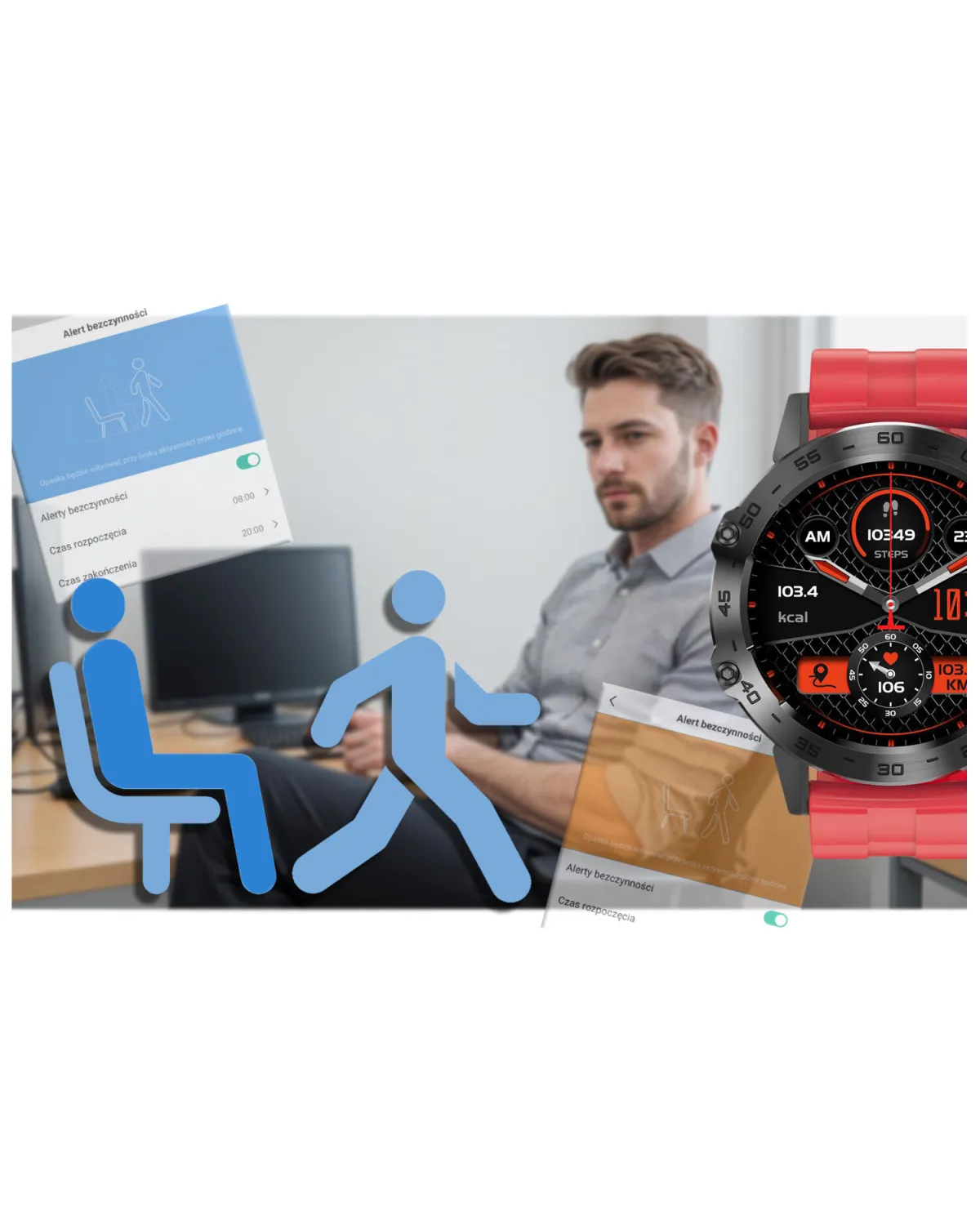 SMARTWATCH MĘSKI GRAVITY GT9-11 - WYKONYWANIE POŁĄCZEŃ, CIŚNIENIOMIERZ (sg021k)