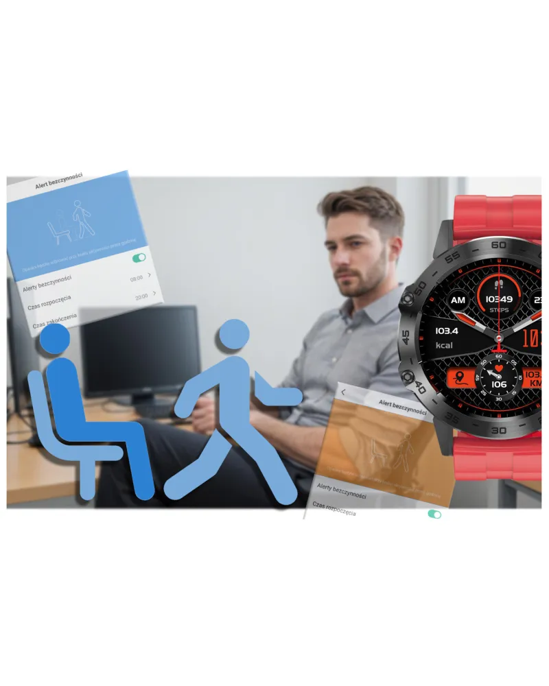 SMARTWATCH MĘSKI GRAVITY GT9-11 - WYKONYWANIE POŁĄCZEŃ, CIŚNIENIOMIERZ (sg021k)