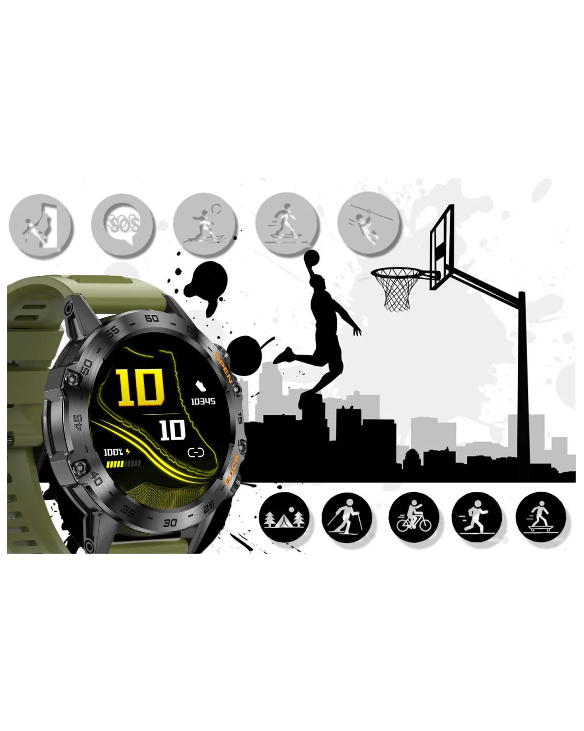 SMARTWATCH MĘSKI GRAVITY GT9-12 - WYKONYWANIE POŁĄCZEŃ, CIŚNIENIOMIERZ (sg021l) SMARTWATCH MĘSKI GRAVITY GT9-12 - WYKONYWANIE POŁĄCZEŃ, CIŚNIENIOMIERZ (sg021l)