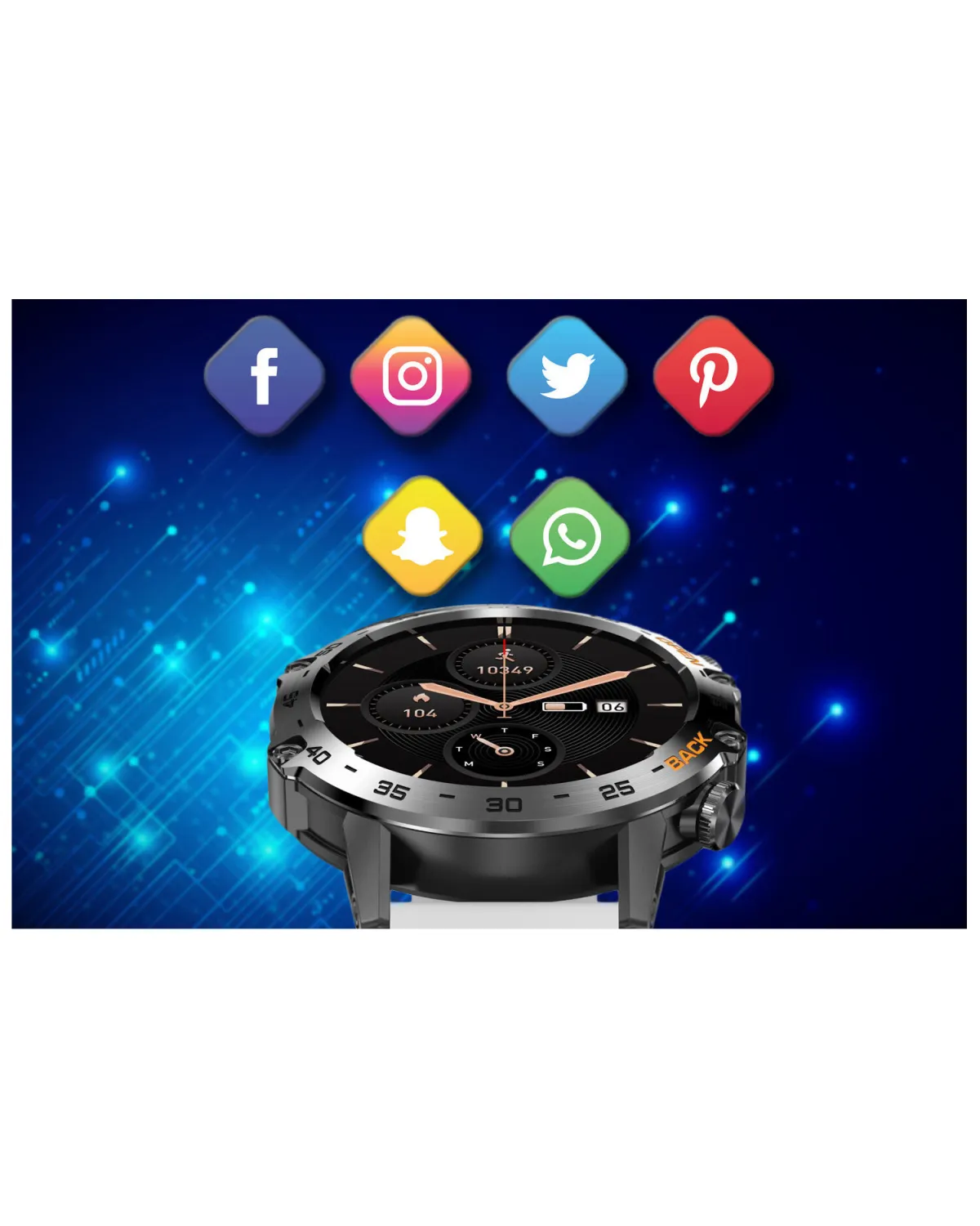 SMARTWATCH MĘSKI GRAVITY GT9-10 - WYKONYWANIE POŁĄCZEŃ, CIŚNIENIOMIERZ (sg021j)