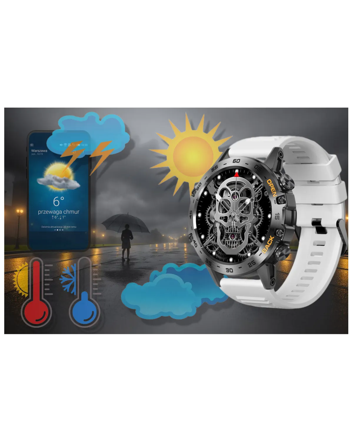 SMARTWATCH MĘSKI GRAVITY GT9-10 - WYKONYWANIE POŁĄCZEŃ, CIŚNIENIOMIERZ (sg021j)