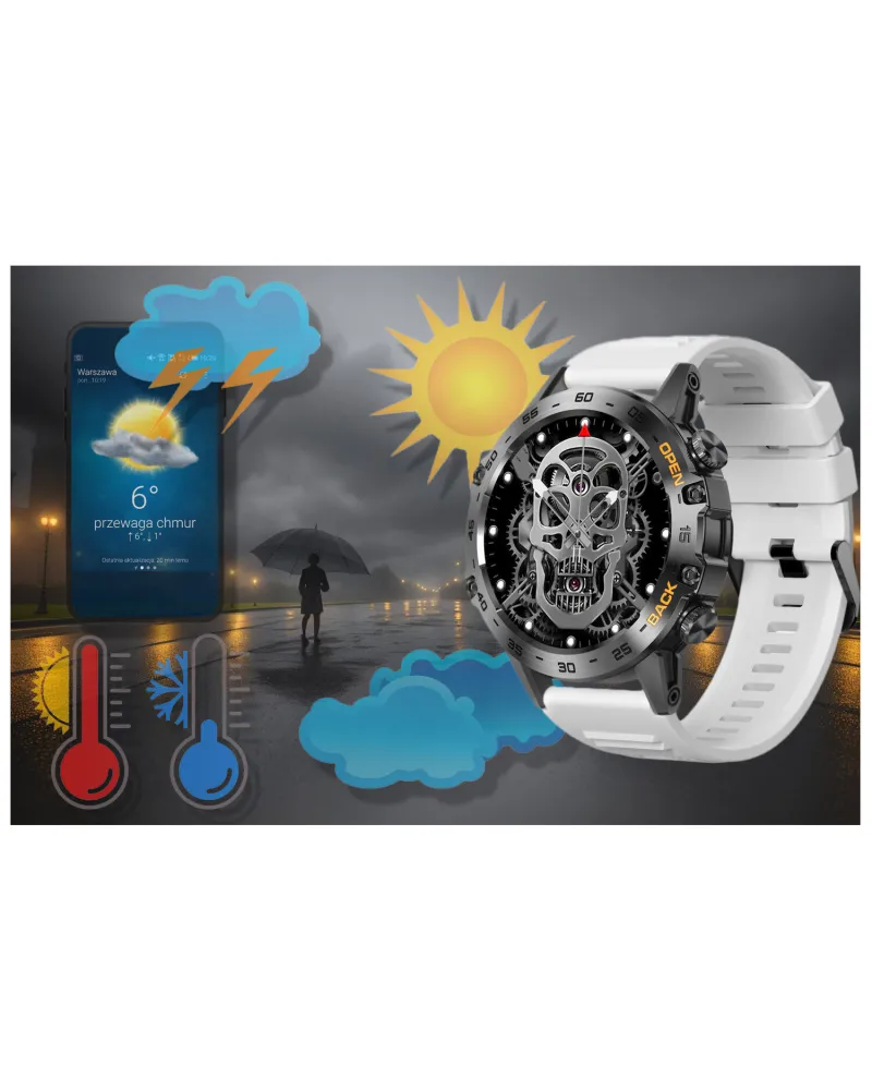 SMARTWATCH MĘSKI GRAVITY GT9-10 - WYKONYWANIE POŁĄCZEŃ, CIŚNIENIOMIERZ (sg021j)
