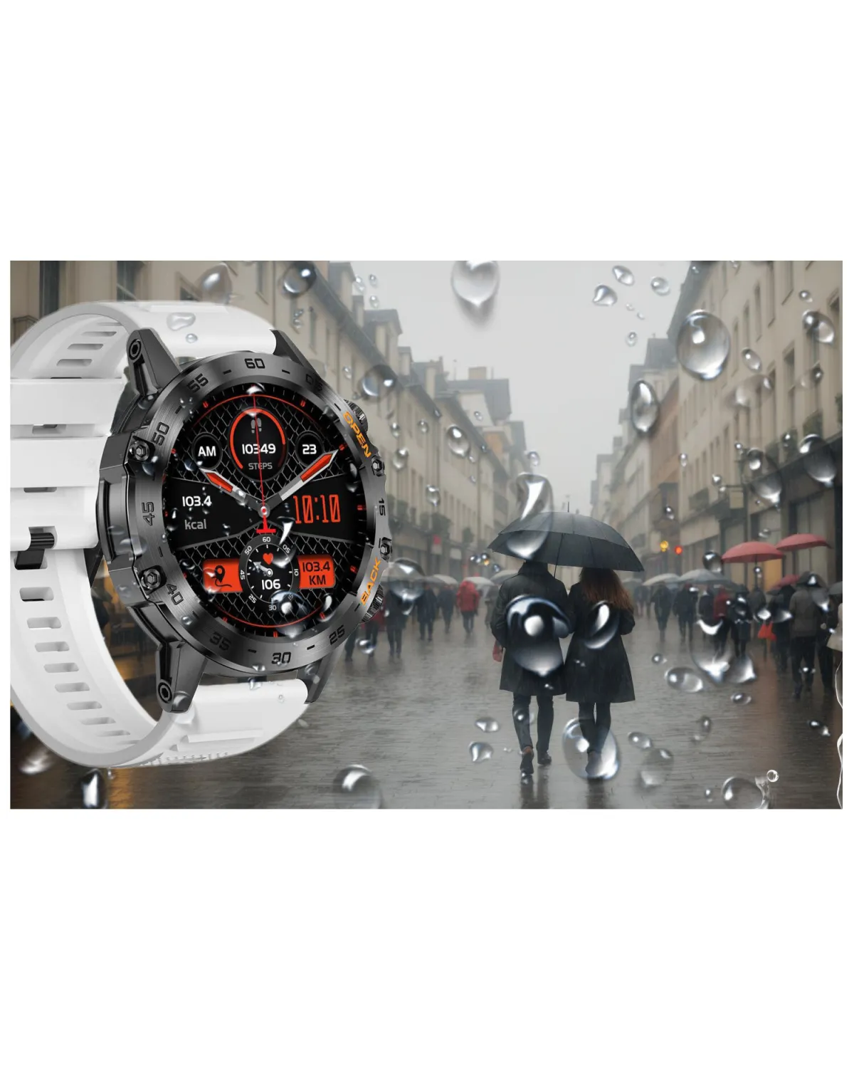 SMARTWATCH MĘSKI GRAVITY GT9-10 - WYKONYWANIE POŁĄCZEŃ, CIŚNIENIOMIERZ (sg021j)