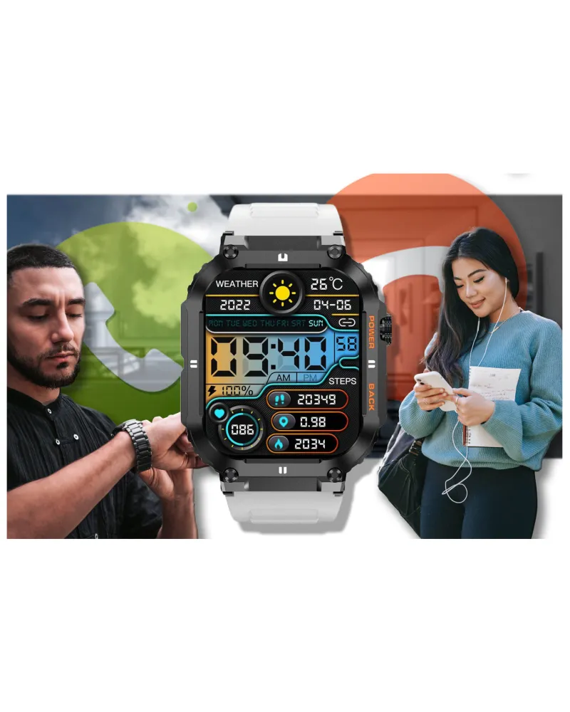 SMARTWATCH MĘSKI GRAVITY GT6-8 - WYKONYWANIE POŁĄCZEŃ, MONITOR SNU (sg020h) SMARTWATCH MĘSKI GRAVITY GT6-8 - WYKONYWANIE POŁĄCZEŃ, MONITOR SNU (sg020h)
