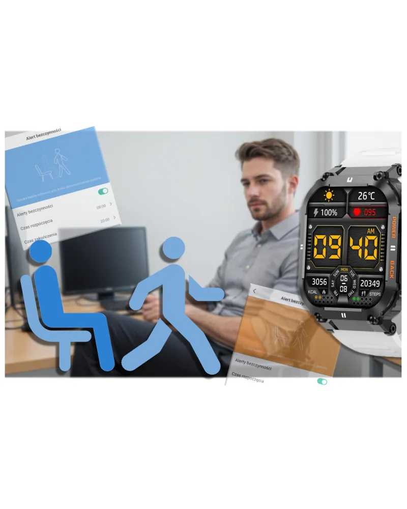 SMARTWATCH MĘSKI GRAVITY GT6-8 - WYKONYWANIE POŁĄCZEŃ, MONITOR SNU (sg020h) SMARTWATCH MĘSKI GRAVITY GT6-8 - WYKONYWANIE POŁĄCZEŃ, MONITOR SNU (sg020h)