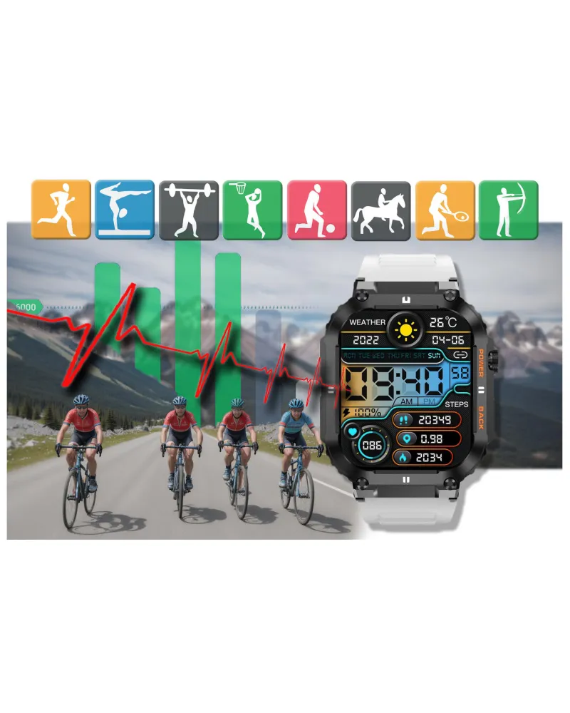 SMARTWATCH MĘSKI GRAVITY GT6-8 - WYKONYWANIE POŁĄCZEŃ, MONITOR SNU (sg020h) SMARTWATCH MĘSKI GRAVITY GT6-8 - WYKONYWANIE POŁĄCZEŃ, MONITOR SNU (sg020h)