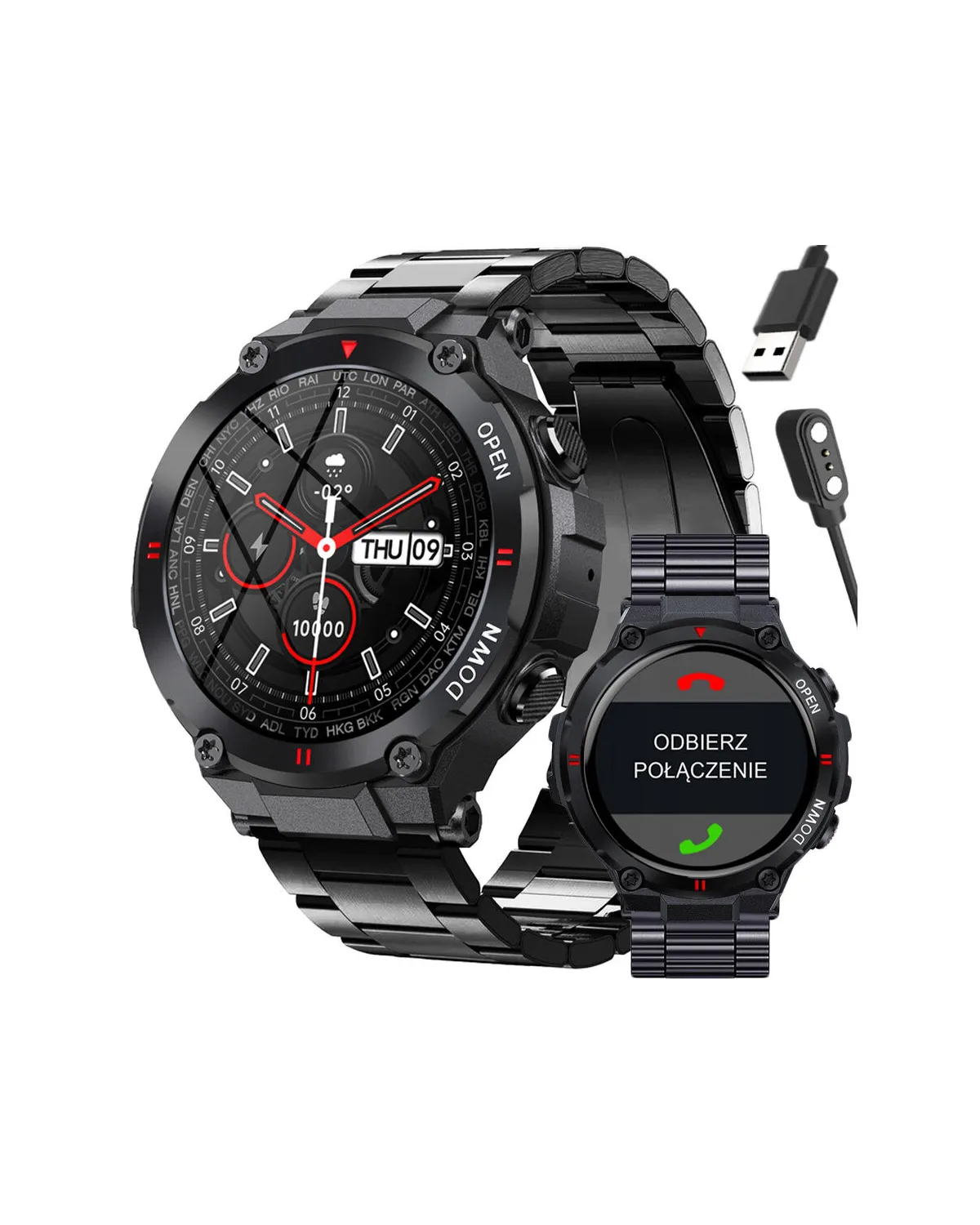 SMARTWATCH MĘSKI GRAVITY GT7-2 - WYKONYWANIE POŁĄCZEŃ (sg016b) SMARTWATCH MĘSKI GRAVITY GT7-2 - WYKONYWANIE POŁĄCZEŃ (sg016b)
