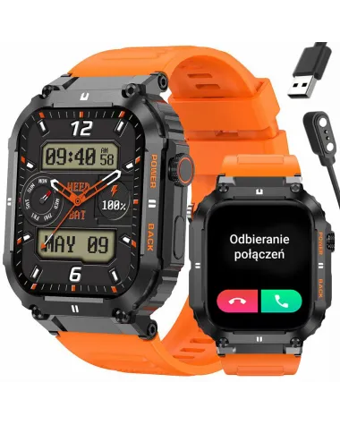 SMARTWATCH MĘSKI GRAVITY GT6-3 - WYKONYWANIE POŁĄCZEŃ, MONITOR SNU (sg020c)