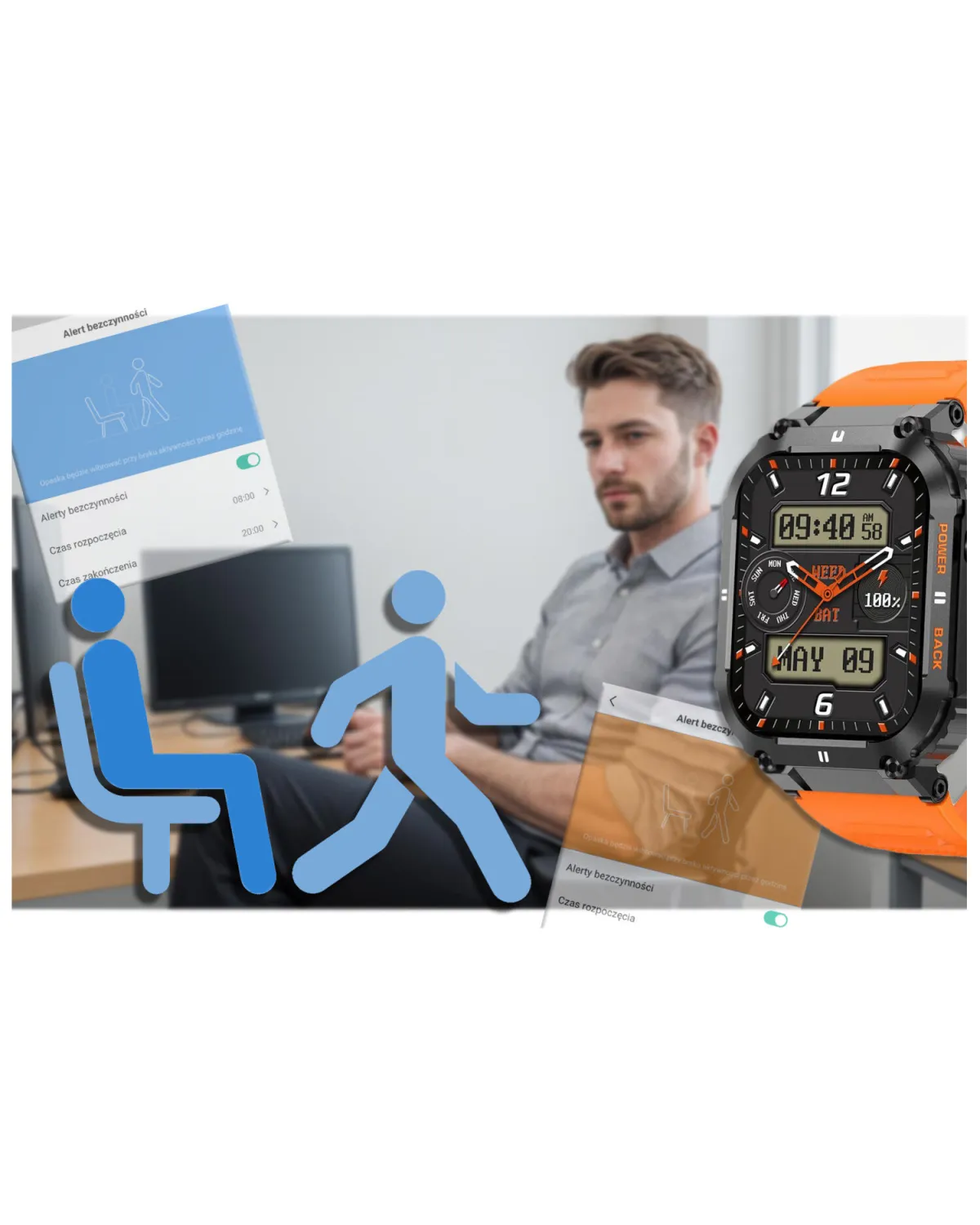 SMARTWATCH MĘSKI GRAVITY GT6-3 - WYKONYWANIE POŁĄCZEŃ, MONITOR SNU (sg020c) SMARTWATCH MĘSKI GRAVITY GT6-3 - WYKONYWANIE POŁĄCZEŃ, MONITOR SNU (sg020c)