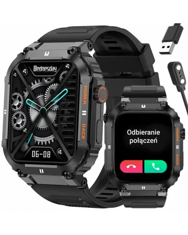 SMARTWATCH MĘSKI GRAVITY GT6-1 - WYKONYWANIE POŁĄCZEŃ, MONITOR SNU (sg020a)