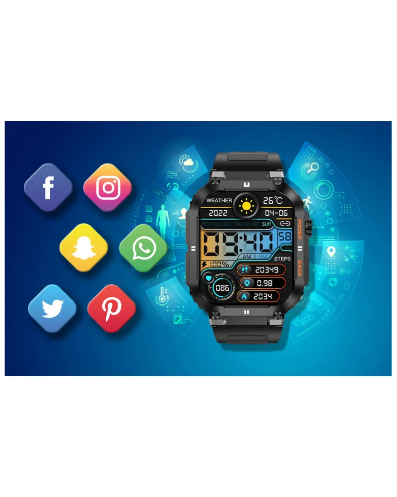SMARTWATCH MĘSKI GRAVITY GT6-1 - WYKONYWANIE POŁĄCZEŃ, MONITOR SNU (sg020a) SMARTWATCH MĘSKI GRAVITY GT6-1 - WYKONYWANIE POŁĄCZEŃ, MONITOR SNU (sg020a)