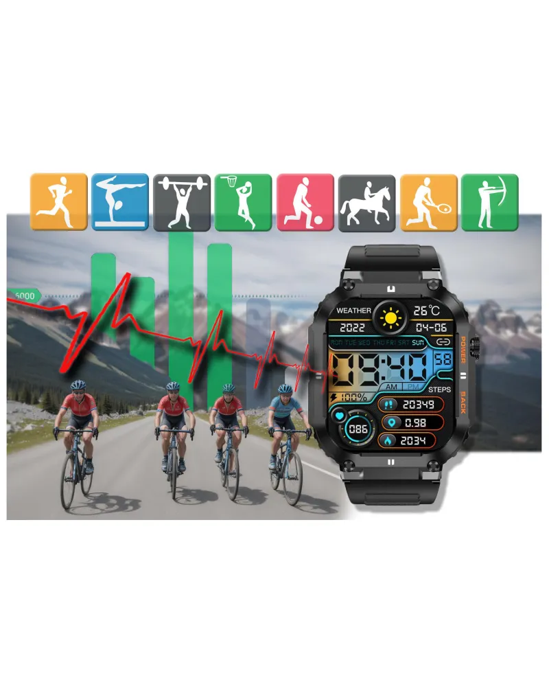 SMARTWATCH MĘSKI GRAVITY GT6-1 - WYKONYWANIE POŁĄCZEŃ, MONITOR SNU (sg020a) SMARTWATCH MĘSKI GRAVITY GT6-1 - WYKONYWANIE POŁĄCZEŃ, MONITOR SNU (sg020a)