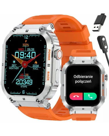 SMARTWATCH MĘSKI GRAVITY GT6-4 - WYKONYWANIE POŁĄCZEŃ, MONITOR SNU (sg020d)