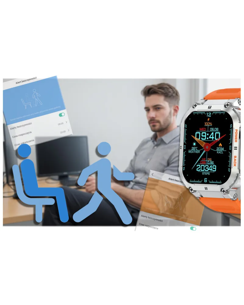 SMARTWATCH MĘSKI GRAVITY GT6-4 - WYKONYWANIE POŁĄCZEŃ, MONITOR SNU (sg020d) SMARTWATCH MĘSKI GRAVITY GT6-4 - WYKONYWANIE POŁĄCZEŃ, MONITOR SNU (sg020d)