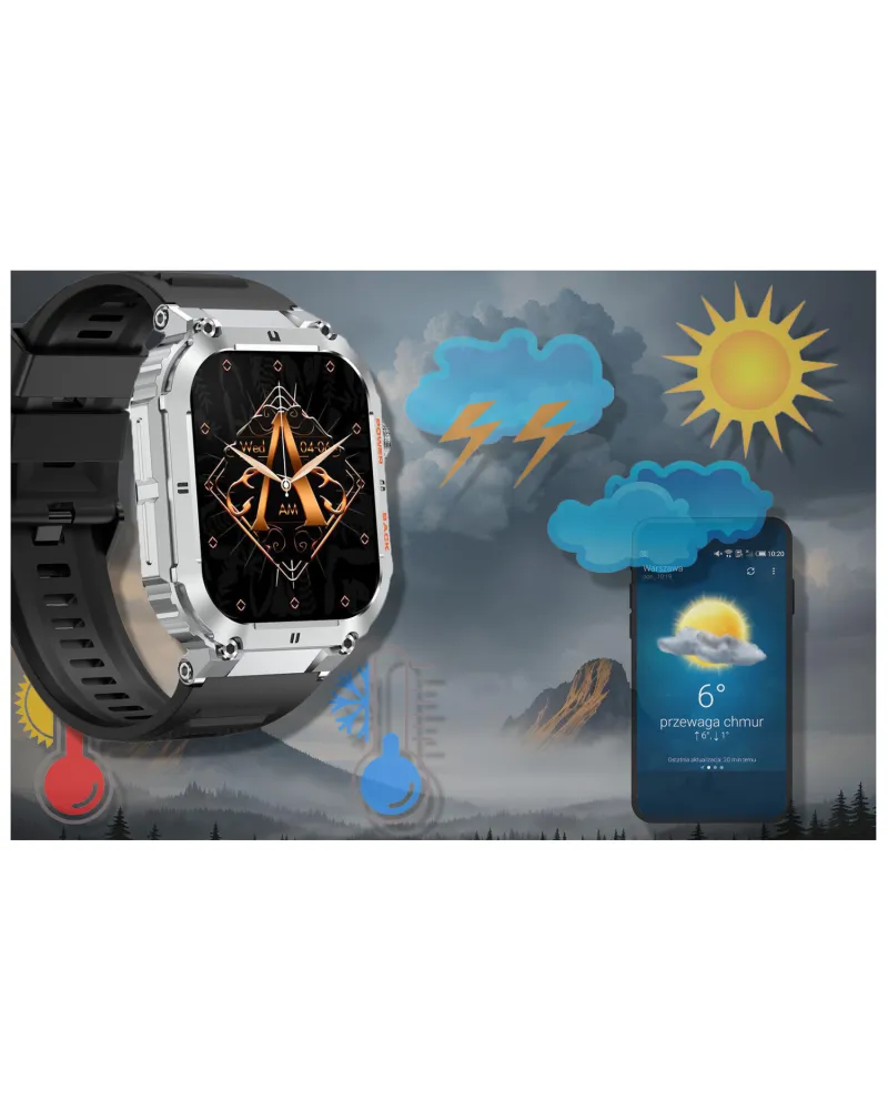 SMARTWATCH MĘSKI GRAVITY GT6-5 - WYKONYWANIE POŁĄCZEŃ, MONITOR SNU (sg020e) SMARTWATCH MĘSKI GRAVITY GT6-5 - WYKONYWANIE POŁĄCZEŃ, MONITOR SNU (sg020e)