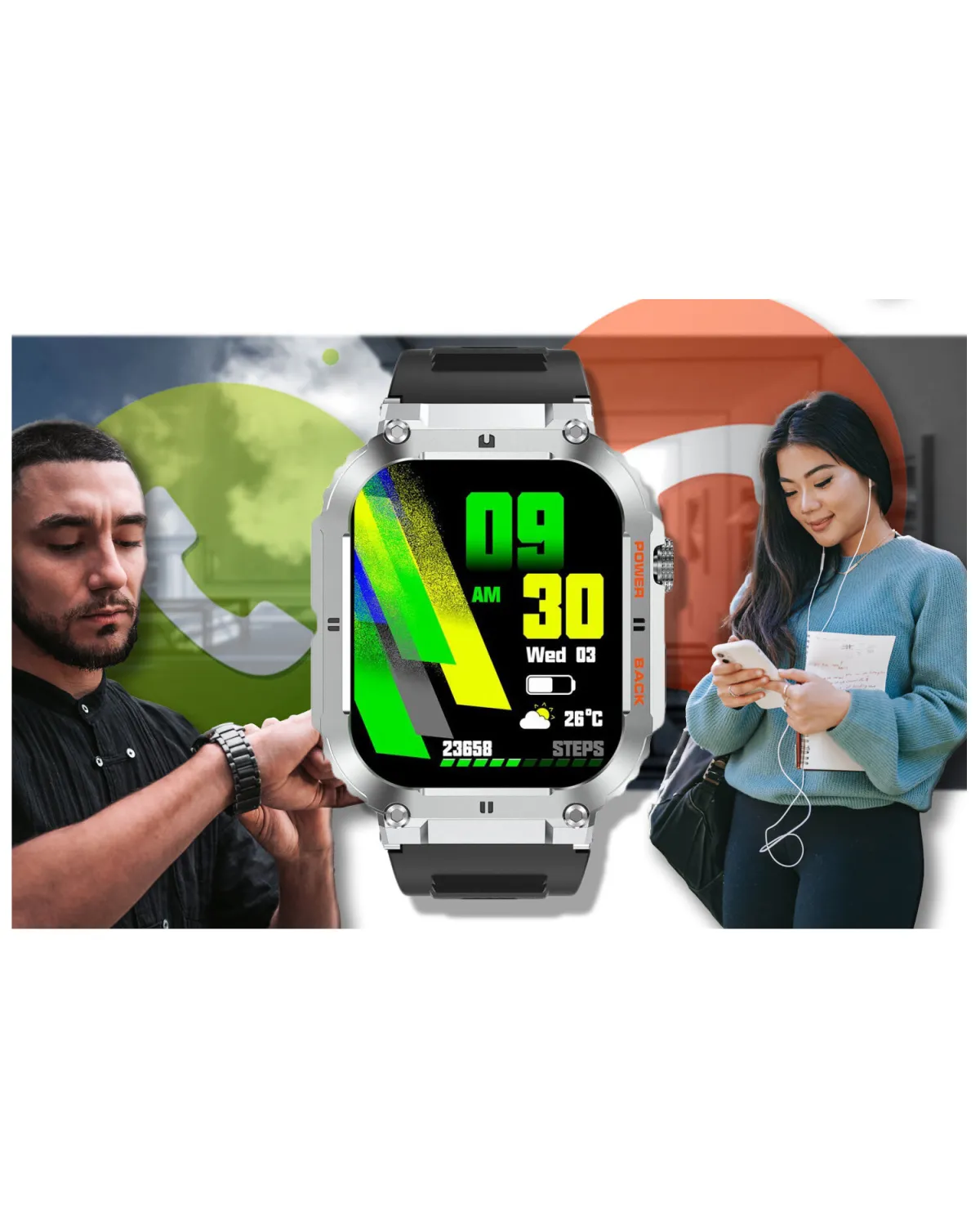 SMARTWATCH MĘSKI GRAVITY GT6-5 - WYKONYWANIE POŁĄCZEŃ, MONITOR SNU (sg020e) SMARTWATCH MĘSKI GRAVITY GT6-5 - WYKONYWANIE POŁĄCZEŃ, MONITOR SNU (sg020e)