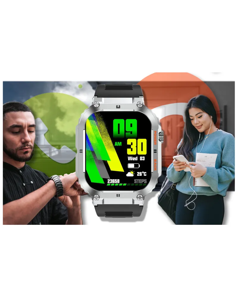 SMARTWATCH MĘSKI GRAVITY GT6-5 - WYKONYWANIE POŁĄCZEŃ, MONITOR SNU (sg020e) SMARTWATCH MĘSKI GRAVITY GT6-5 - WYKONYWANIE POŁĄCZEŃ, MONITOR SNU (sg020e)
