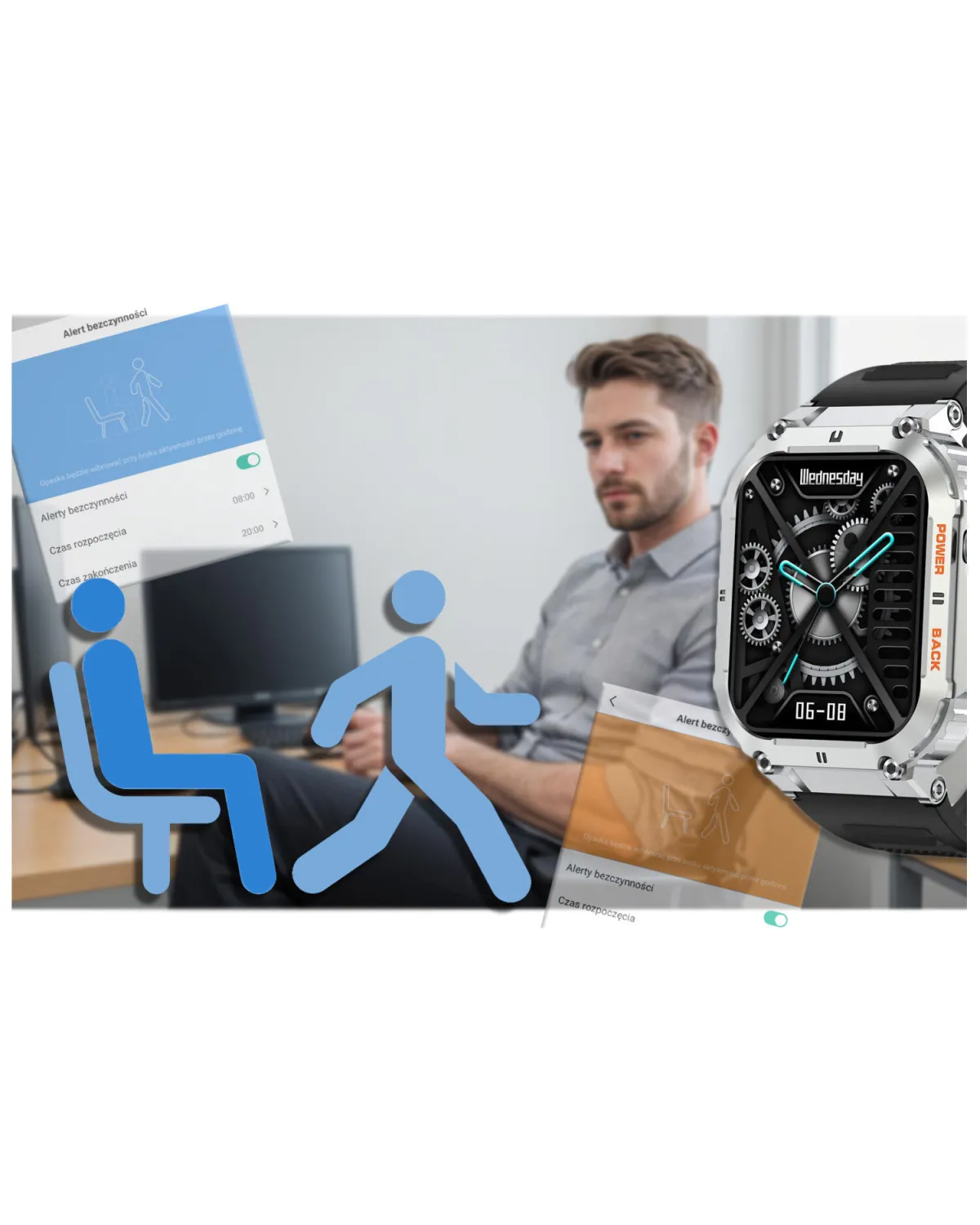 SMARTWATCH MĘSKI GRAVITY GT6-5 - WYKONYWANIE POŁĄCZEŃ, MONITOR SNU (sg020e) SMARTWATCH MĘSKI GRAVITY GT6-5 - WYKONYWANIE POŁĄCZEŃ, MONITOR SNU (sg020e)