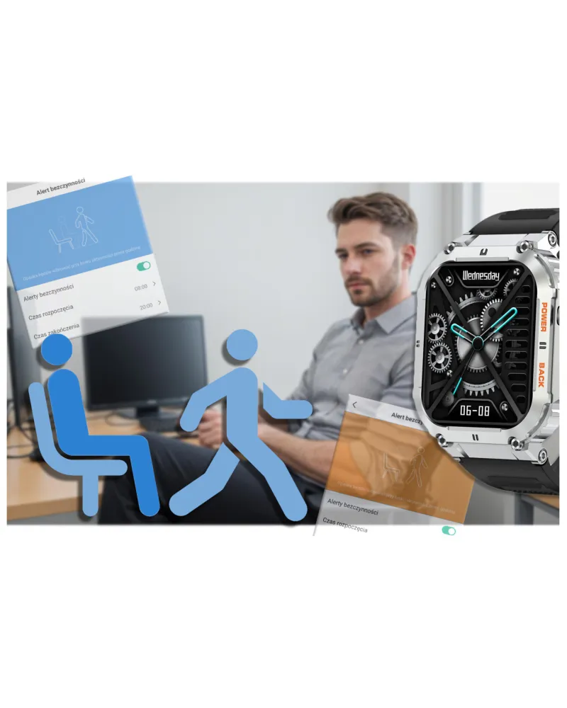 SMARTWATCH MĘSKI GRAVITY GT6-5 - WYKONYWANIE POŁĄCZEŃ, MONITOR SNU (sg020e) SMARTWATCH MĘSKI GRAVITY GT6-5 - WYKONYWANIE POŁĄCZEŃ, MONITOR SNU (sg020e)