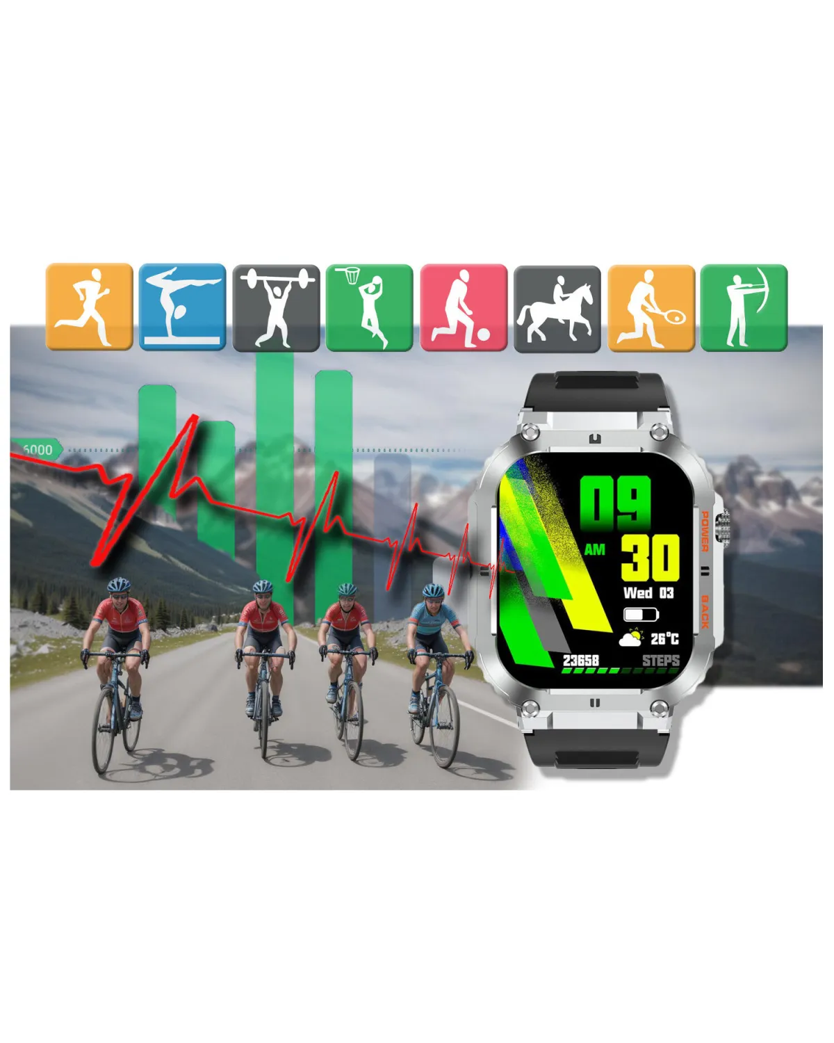 SMARTWATCH MĘSKI GRAVITY GT6-5 - WYKONYWANIE POŁĄCZEŃ, MONITOR SNU (sg020e) SMARTWATCH MĘSKI GRAVITY GT6-5 - WYKONYWANIE POŁĄCZEŃ, MONITOR SNU (sg020e)