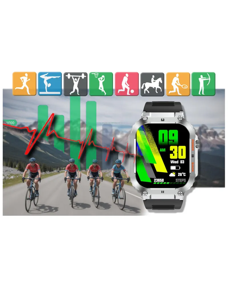 SMARTWATCH MĘSKI GRAVITY GT6-5 - WYKONYWANIE POŁĄCZEŃ, MONITOR SNU (sg020e) SMARTWATCH MĘSKI GRAVITY GT6-5 - WYKONYWANIE POŁĄCZEŃ, MONITOR SNU (sg020e)
