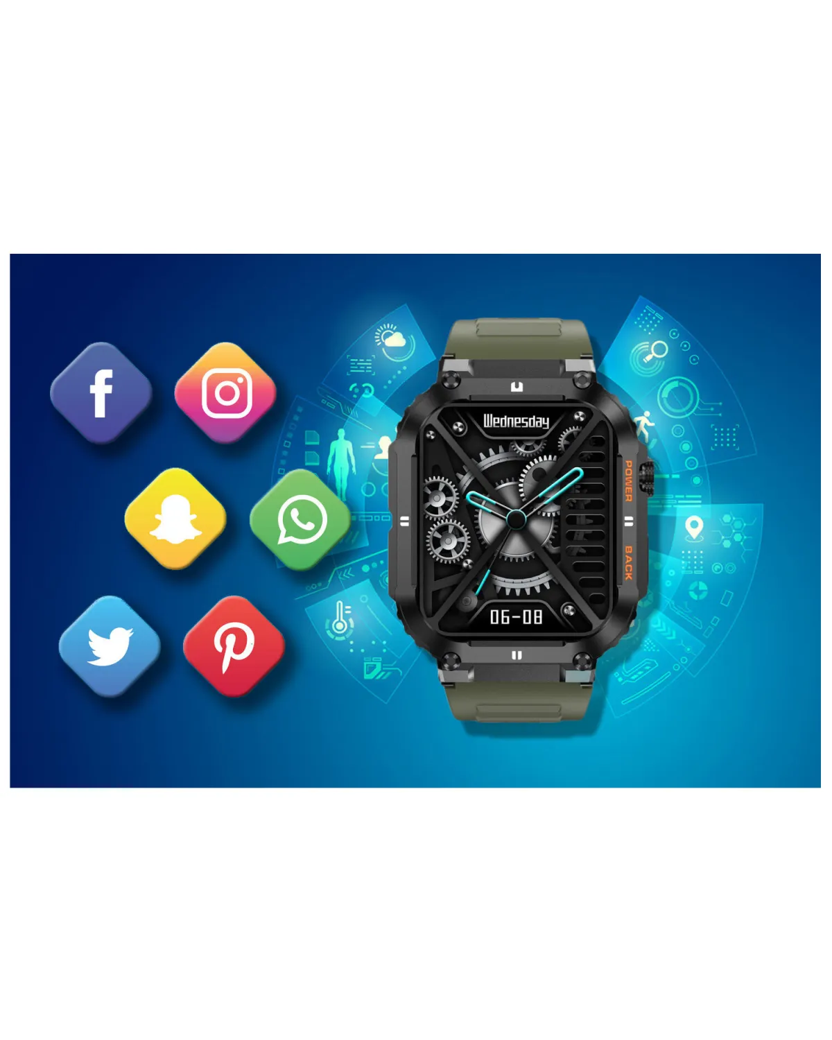 SMARTWATCH MĘSKI GRAVITY GT6-6 - WYKONYWANIE POŁĄCZEŃ, MONITOR SNU (sg020f)