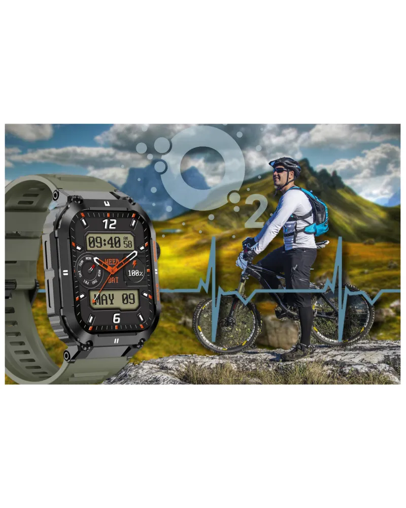 SMARTWATCH MĘSKI GRAVITY GT6-6 - WYKONYWANIE POŁĄCZEŃ, MONITOR SNU (sg020f)